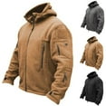 thumbnail image 4 of Turilly Men's Outdoor Warm Inner Lining Fleece Jackets Plus Size Solid Color Long Sleeve Hooded Casual Jacket/jacket, 4 of 4