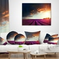 thumbnail image 3 of Designart Stunning Lavender Field under Cloudy Sky - Floral Throw Pillow - 18x18, 3 of 4