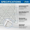 thumbnail image 5 of 6 Pack of 20x24x4 MERV 13 Pleated 4" Inch Air Filters by Glasfloss. Actual Size: 19-3/8 x 23-3/8 x 3-3/4, 5 of 6