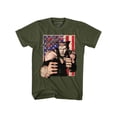 thumbnail image 1 of Street Fighter SF Video Game Franchise Guile US Flag Army Green Adult TShirt Tee, 1 of 2