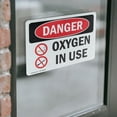 thumbnail image 4 of (2 Pack) Oxygen In Use OSHA Danger Sign 7 Inch X 5 Inch Vinyl Label Decal Sticker Weather Resistant, UV Protected for Workplace, Business, and Construction Site, Made in the USA, 4 of 7