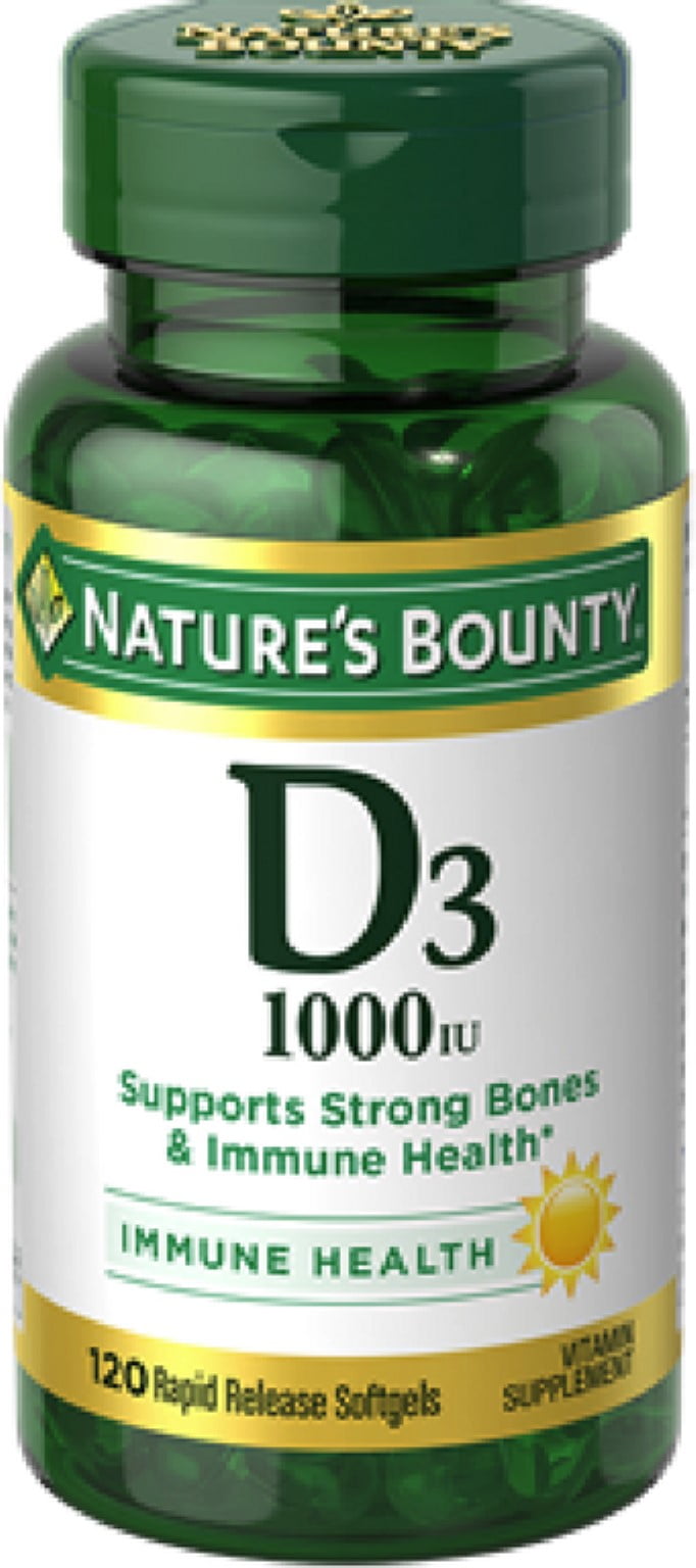 Nature&amp;#39;s Bounty Vitamin D3 1000 IU Immune Health, 120 Softgels