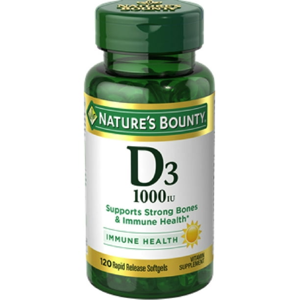Nature's Bounty Vitamin D3 Immune Health, Softgels - Walmart.com