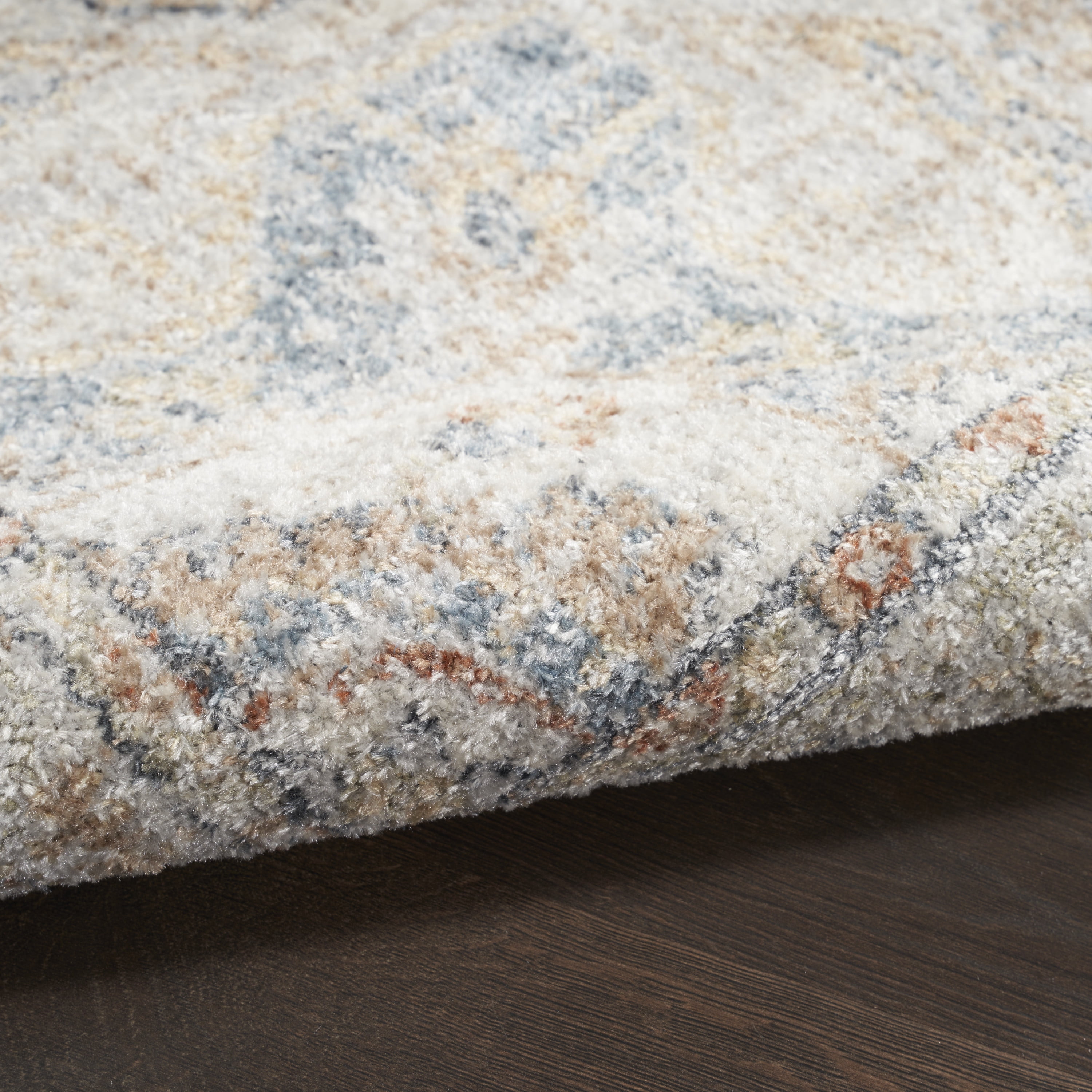 Nourison Astra Machine Washable Persian Denim Multi 6'7" x 9' Area Rug (7x9)
