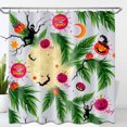 thumbnail image 1 of Halloween Shower Curtain with Full Moon, Leaves & Pumpkins - Fun Decor!, 1 of 5