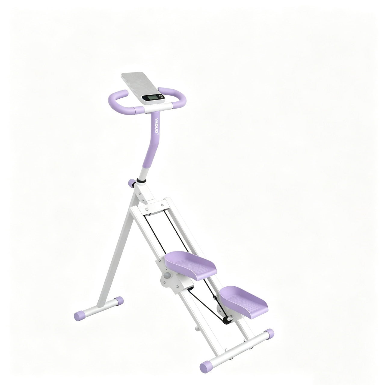Stair Stepper with 6-Level Adjustable Handrails, 330lb Weight Capacity Stair Climber for Full-Body Exercise, Compact Foldable Step Machines for Home Workouts & Small Spaces, Purple