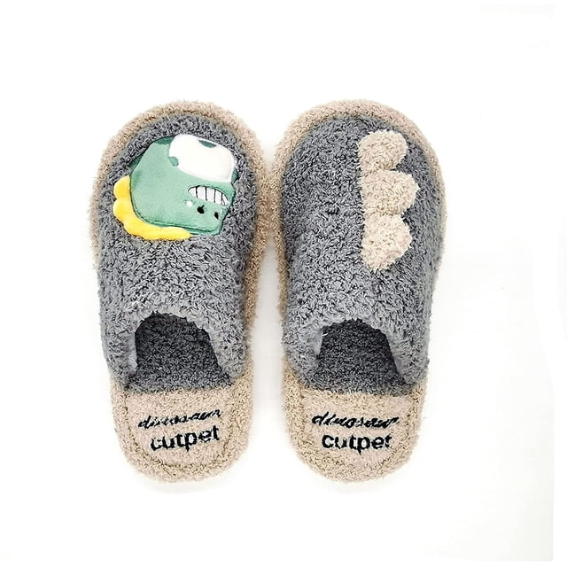 Niños lindos sandalias de casa zapatillas chico piel forrada invierno casa zapatillas cálidas zapatillas de interior Adepaton WMCH-453