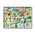 thumbnail image 4 of Stupell Industries Bright Complex Curved Abstractions Blue Green Shapes,11 x 14,Designed by Lisa Ridgers, 4 of 5