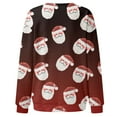 thumbnail image 3 of Gibobby Sudaderas Navideñas para Mujeres Blusa de sudadera estampada con cuello redondo y manga larga para entrenamiento diario en casa y al libre para mujer(Vino,M), 3 of 5