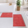 thumbnail image 2 of Juego de alfombras de baño Hearth & Harbor, felpilla, antideslizante, rosa, 43 x 61 cm, 2 of 8