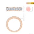 thumbnail image 5 of ANGARA IGI Certified Lab Grown 1.7 Ct Diamond Half Eternity Wedding Ring for Women in 14K Rose Gold (Size-4.5x3.5mm| Color-F-G| Clarity-VS) | Anniversary, Jewelry Gift for Women | Diamond Ring, 5 of 8