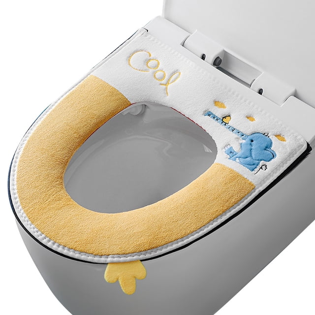 Cojín de inodoro grueso con asa, cojín para asiento de inodoro, tipo cremallera, cojín para asiento de inodoro, cojín para cuello de inodoro