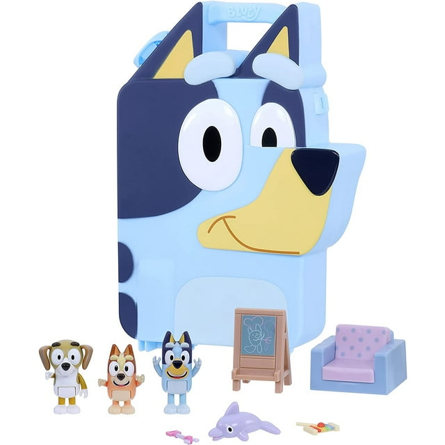 Set de juego Bluey Deluxe Play & Go con figuras de 2,5 a 3