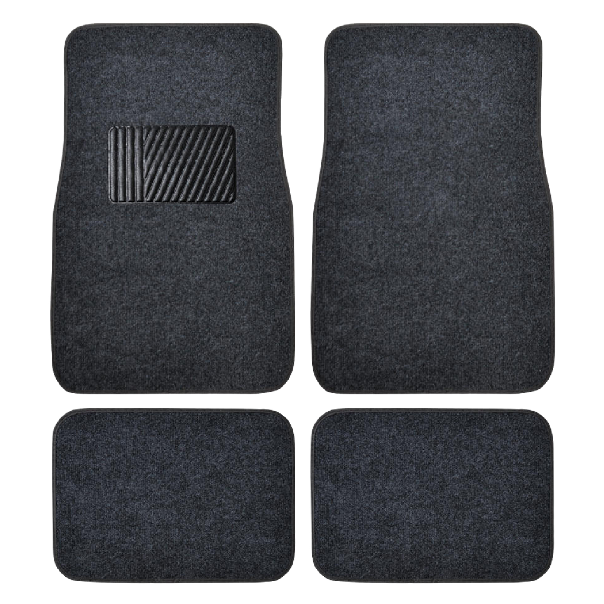 BDK CPR 4-Piece Tribal Blue Vinyl Carpet Floor Mats – Black/Blue – Universal Fit For Car/Truck/SUV – MT-201-BU