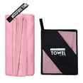 thumbnail image 1 of 2 Pcs (23.6x48.0 Pouces et 29.9x59.8 Pouces) Serviette en Microfibre Parfaite pour Voyage & Sports & Camping Serviette Super Absorbante Adaptée pour Randonnée Équipement Gym Plage Yoga Piscine, 1 of 3