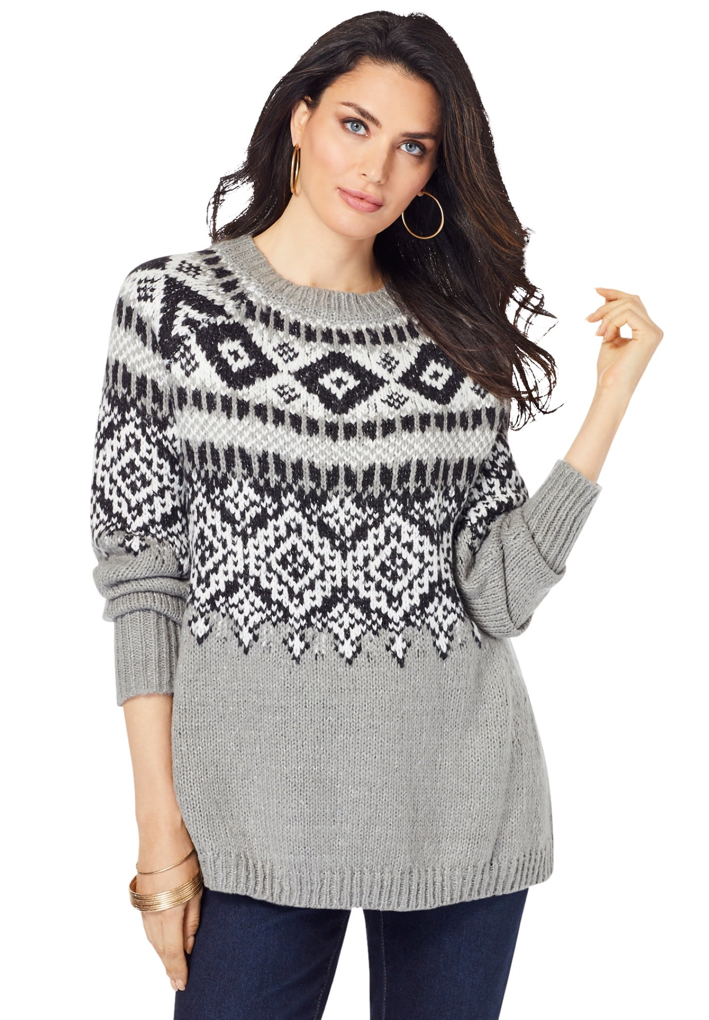 fair isle sweater women's plus size