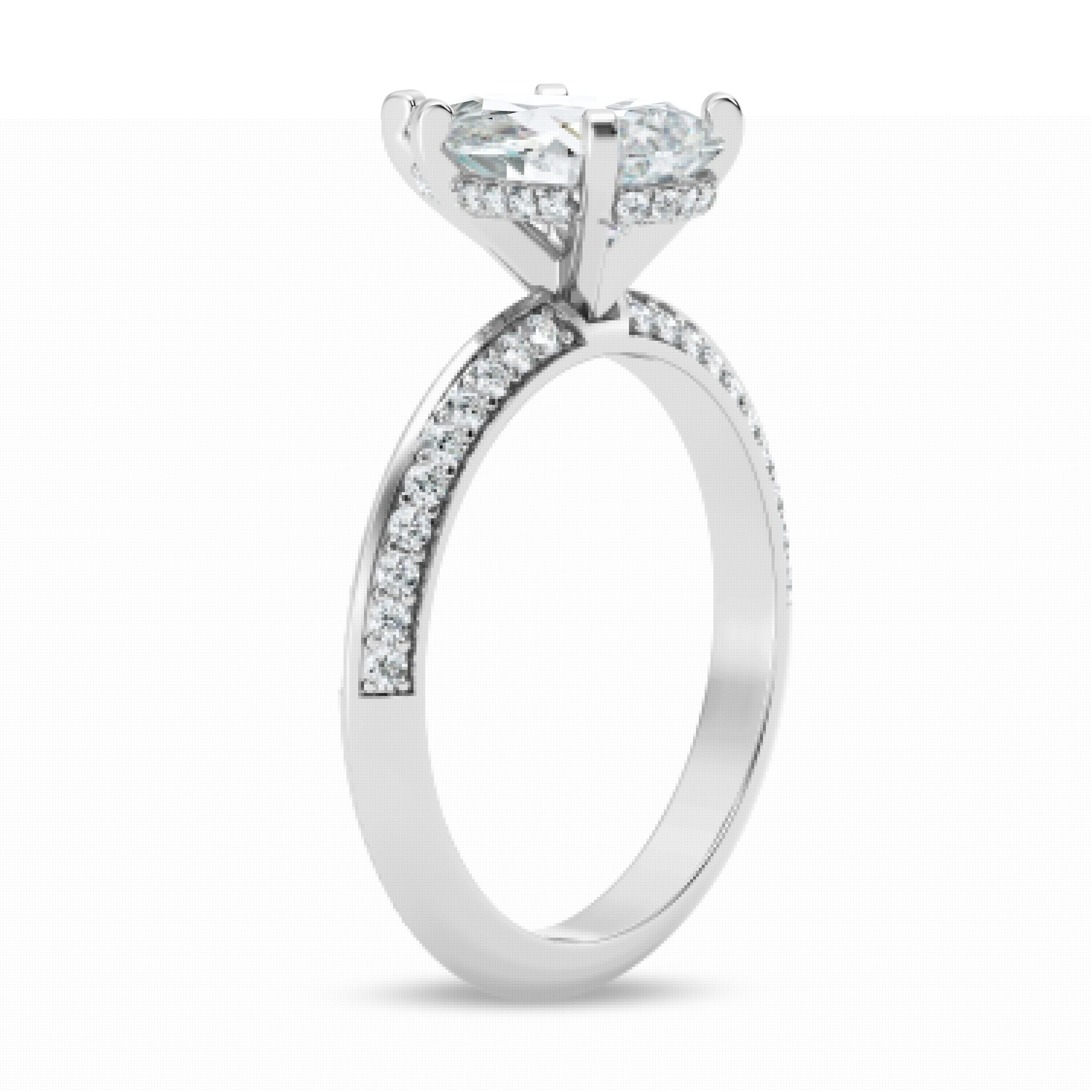 thumbnail image 2 of Oryn Jewel 1.7 Ct Pear Cut Diamond Engagement Ring with Hidden Halo - Solitaire Lab Created Diamond with Accent Stones - 14K White Gold Over Wedding Ring for Women - Sparkling Wedding Jewelry, 2 of 6