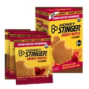 Honey Stinger Organic Energy Waffle Snack, Peanut Butter Strawberry, 1.06 oz, 6 Count