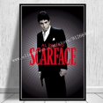 thumbnail image 1 of Póster de Scarface de película de gángster clásico, impresiones en lienzo, dormitorio, decoración grande del hogar, arte de pared, imagen, pared, decoración de oficina, 1 of 4