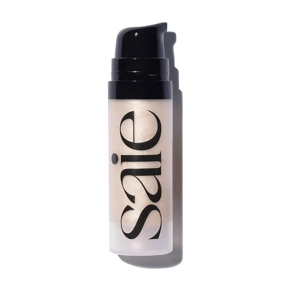 Saie Mini Glowy Super Gel Lightweight Illuminator - Luminizer + Makeup Primer for Glowing Skin - Enriched with Vitamin C + Hydrating Squalane Oil - Travel Size Holiday Gifts - Starglow (0.5 oz)