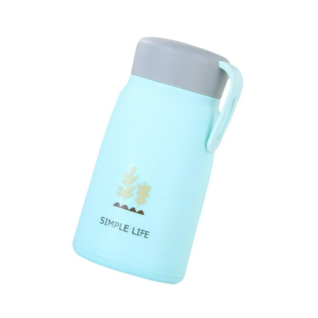 Botella de agua aislada para niños, vaso aislado de 360 ml para niños y niñas, multiusos a prueba de fugas con tapa para actividades al aire libre Verde
