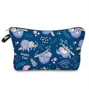 LOOMILOO Cosmetic Bag for .. Women, Adorable Roomy Makeup .. Bags Travel Water Resistant .. Toiletry Bag Accessories Organizer .. Cute Gifts (blue sloth .. 52032)