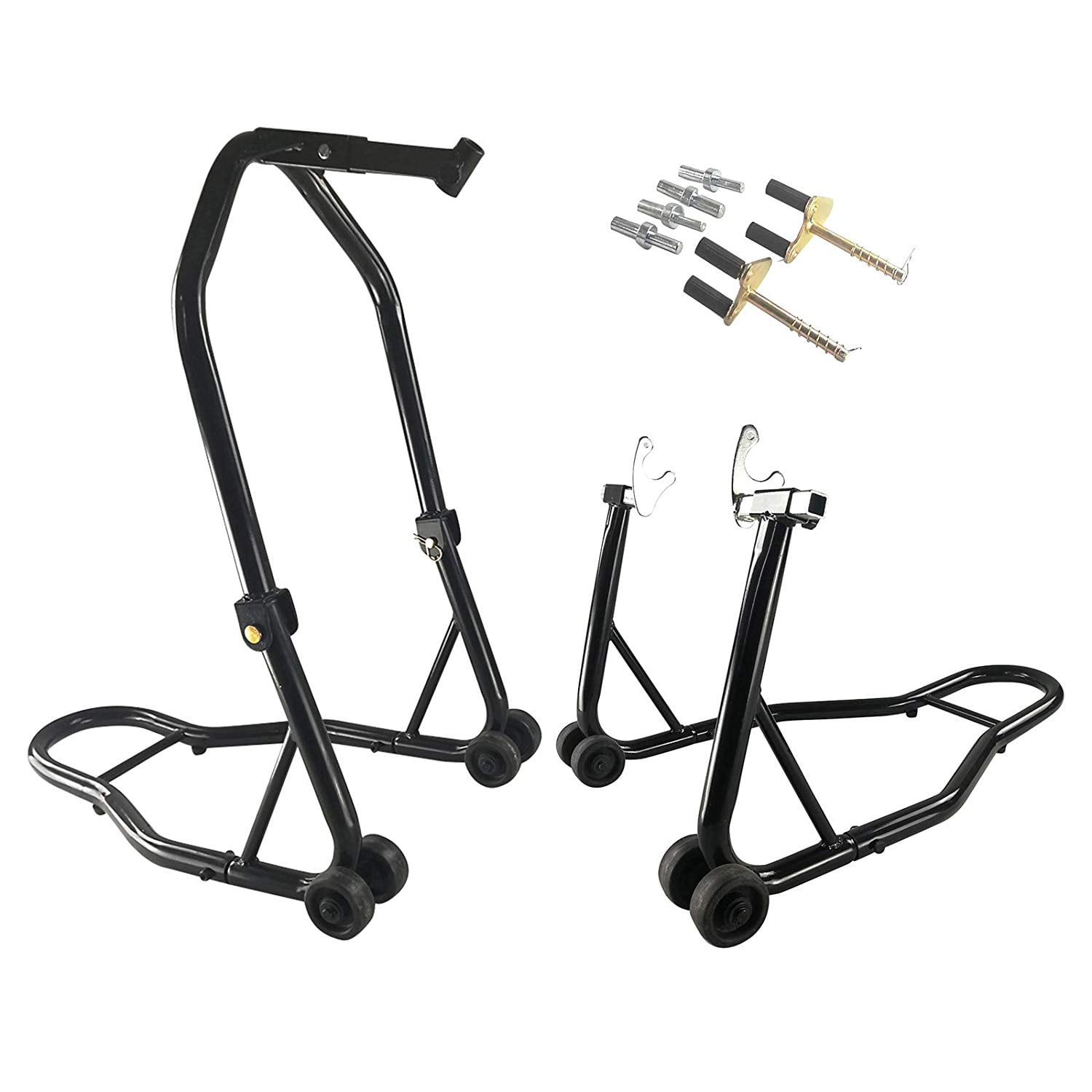 SUNROAD Motorcycle Bike Rear Wheel Swingarm Spool Lift Stand Paddock Stands,Black