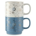 thumbnail image 2 of Thyme & Table 2 Pack Stacking Celestial White and Blue Mugs 14.2 fl oz, Stoneware, 2 of 5