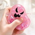 thumbnail image 5 of FufuCrick Ghost Squishy, Glow in the Dark Ghost Fidget Toys 3.35x2.56x2.76 Inch Halloween Stress Balls for Halloween Decor, Sensory Tools for Halloween Party Favors Orange, 5 of 8