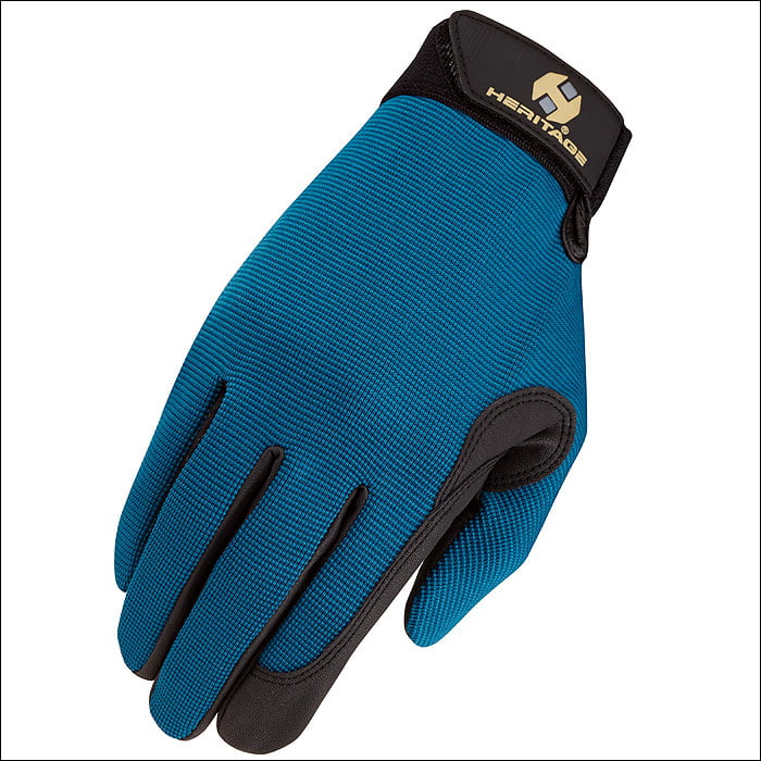 Horse Riding Equestrian Gloves Synthetic Leather Ladies breathable Gloves blue 