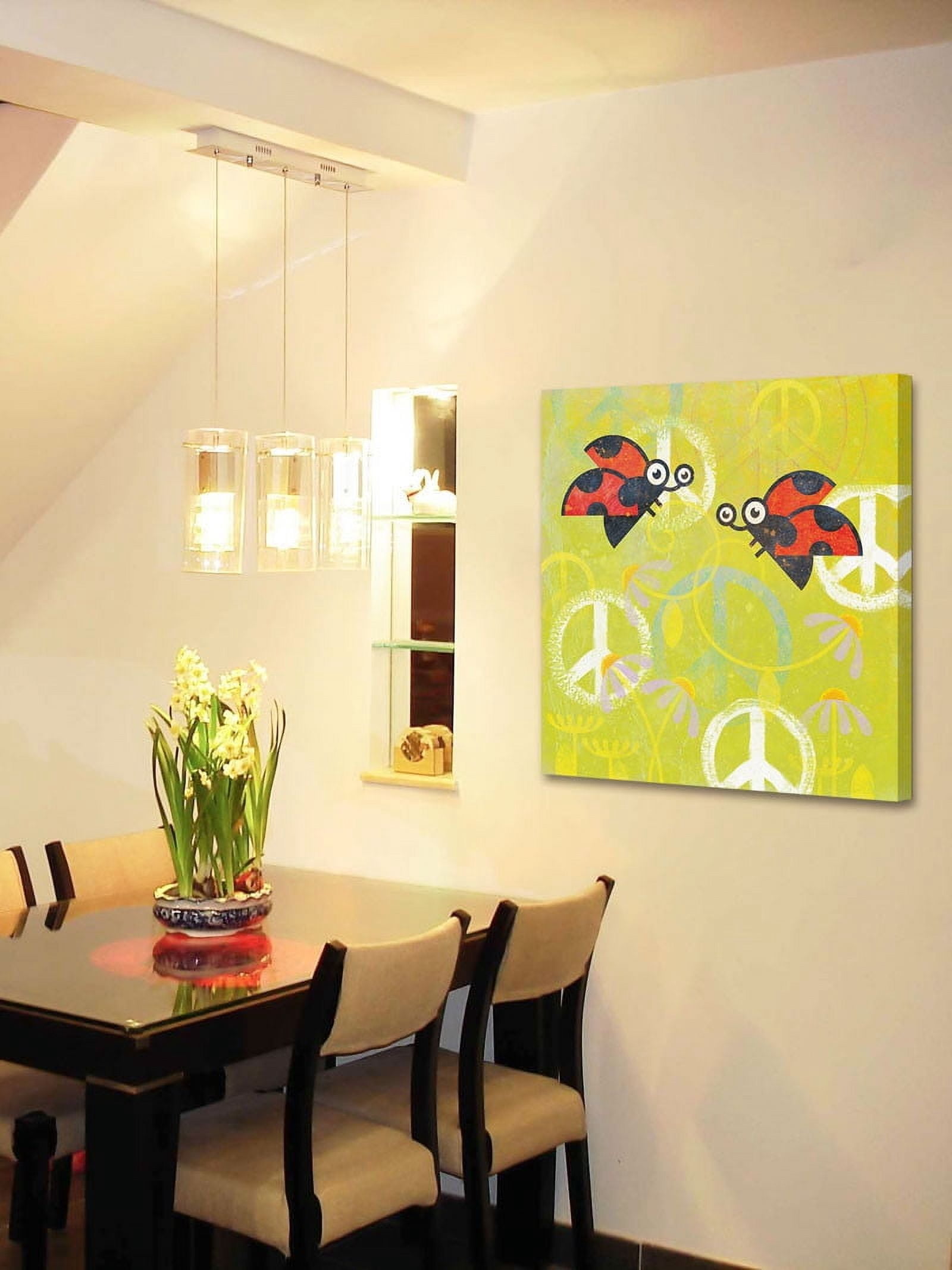 Marmont Hill "Peace Sign Ladybugs III" Painting Print on Canvas