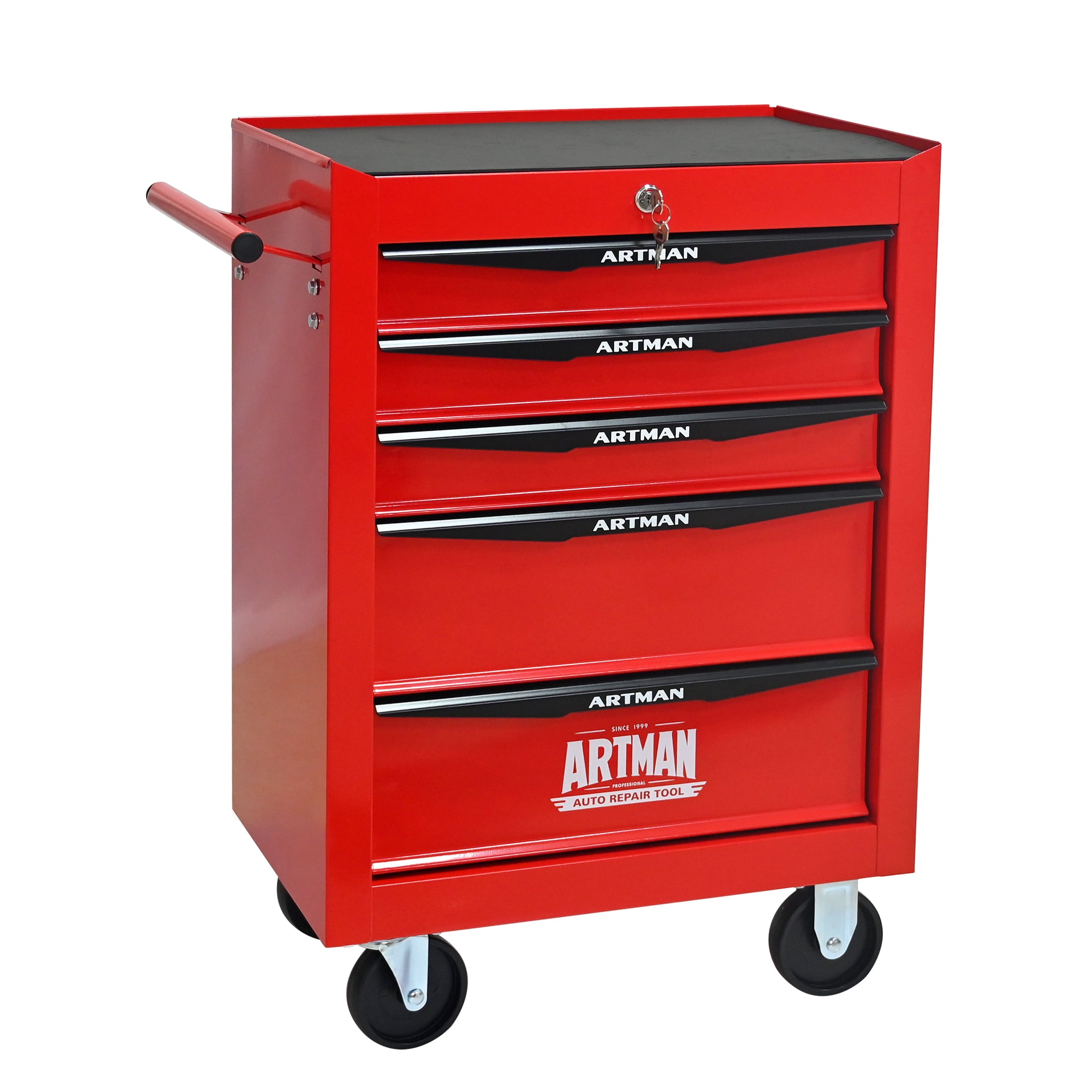ARTMAN 20" 5-Drawer Rolling Metal Tool Chest ,Heavy Duty Industrial Service Cart Storage Organizer with Locking System for Garage Workshop Warehouse