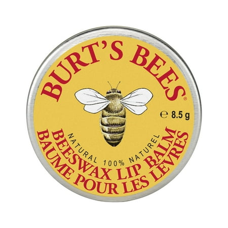 Burt's Bees 100% Natural Moisturizing Lip Balm Tin, Original Beeswax with Vitamin E & Peppermint Oil - 1 Tin