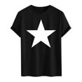 thumbnail image 4 of PNTUTB Men's Fashion Star Print Short Sleeve Crew Neck Casual Summer Classic Basic Tee Shirts, 4 of 6