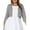 Light Gray, variant on SEWIFY Women's Plus Size Bolero Cropped Cardigan Lightweight 3/4 Sleeve Shrug Sweaters for Dresses,1X-4X