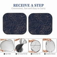 thumbnail image 6 of Daiia Navy Dark Blue 2PCS Car Windshield Sun Shade, Foldable Sun Shield for Car Front Window, Auto Sun Blocker Visor Protector Universal for Truck SUV Pickup-Small, 6 of 7
