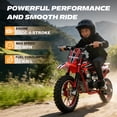 thumbnail image 5 of Ktoebyco 50cc Dirt Bike for Kids 13-17,4-Stroke Gas Power Mini Motorcycle,1-Seater,2L Fuel Capacity,Red, 5 of 8