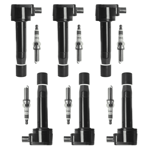 Set of 6 ISA Ignition Coils and 6 NGK Spark Plugs #93175 Compatible with  2008-2011 Honda Accord 3.5L  Replacement for UF603