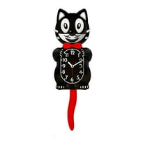 Wagging Tail Cat Wall Clock Style, Decor Clock Cute Cat Shaped,Quartz Clock Perfect For Children's Room Decoration   Precise Timekeeping(Please Bring 2 AA Batteries)