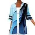 thumbnail image 2 of DDAPJ pyju Cardigans for Women Lightweight,Lightweight Cardigans for Women Summer Open Front 3/4 Sleeve Shirts Loose Casual Blouse Draped Flowy Cover Ups, 2 of 6