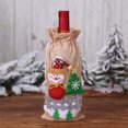 thumbnail image 3 of Inteprter Lentejuelas Cubierta de botella de vino Cordón Tridimensional Papá Noel de comedor Navidad Beber Ropa Bolsa Fiesta Accesorios Kits de decoración para fiestas Beige Inteprter HA068794-03, 3 of 6