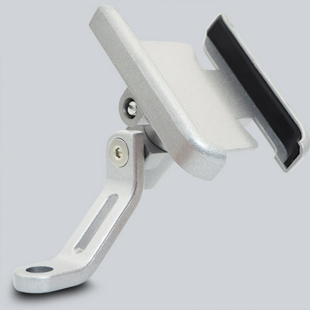 Becaristey Easy Installation Phone Holder Stand 360掳 Rotation Non-deformable Bracket For Mobile Anti-slid Pad Handlebar Black 1Set