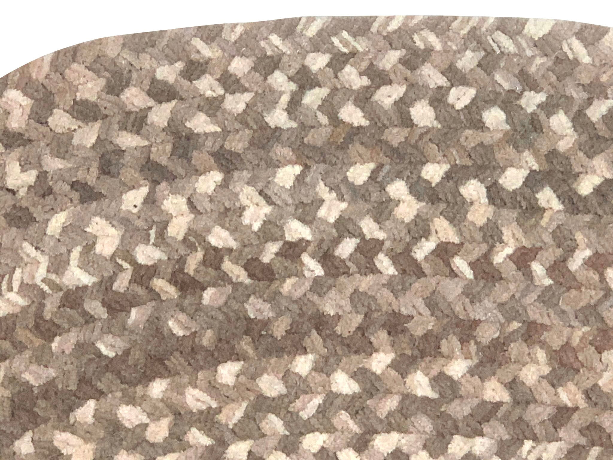 Better Trends Oval Braided Rug 8' x 10' 100% Cotton Rug for Indoor Use, Area Rug for Bedroom Ombre Chenille Collection - (Beige)