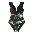 thumbnail image 1 of Cathalem Womens Swimsuit Wrap Color Block Tie Side Bathing Suit,Camouflage L, 1 of 4