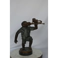 thumbnail image 2 of Nifao Monkey With Trumpet Bronze Statue – Home Decor Sculpture, 24"L x 12"W x 26"H, 2 of 9