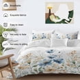 thumbnail image 4 of Blue Spring Floral Bedding 3 Piece Duvet Cover Set Twin Size, Watercolor Blooming Summer Botanical Soft Microfiber Comforter Cover with Zipper Closure & Pillowcases, FadeResistant Quilt Cover, 4 of 9