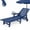 Navy blue, variant on HDPE Patio Chaise Lounge Chair, 2-in-1 Outdoor Lounge Chair with 5-Position Adjustable Backrest, Cup Holder, Umbrella Hole & Rolling Wheels, Pool Chaise Lounge for Deck & Garden Navy Blue