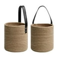 thumbnail image 1 of relayinert 2pcs Cotton Decorative Desktop Organizer Basket For Home And Classroom Decoration Hypoallergenic Earthy yellow, 1 of 6