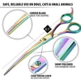 thumbnail image 2 of Sharf Rainbow 8.5 Inch Curved Dog Grooming Scissors - Trusted Brand - Premium Steel Professional Dog Grooming Scissors - Ergonomic Design, 2 of 7
