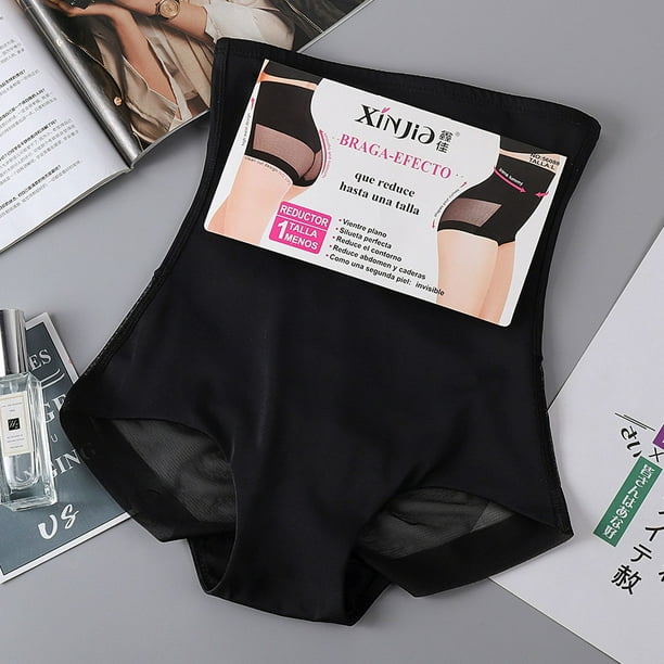 Pantalones moldeadores de cintura alta transpirables de malla fina de seda de hielo, corsé, ropa interior ajustada para levantar la cadera para mujeres
